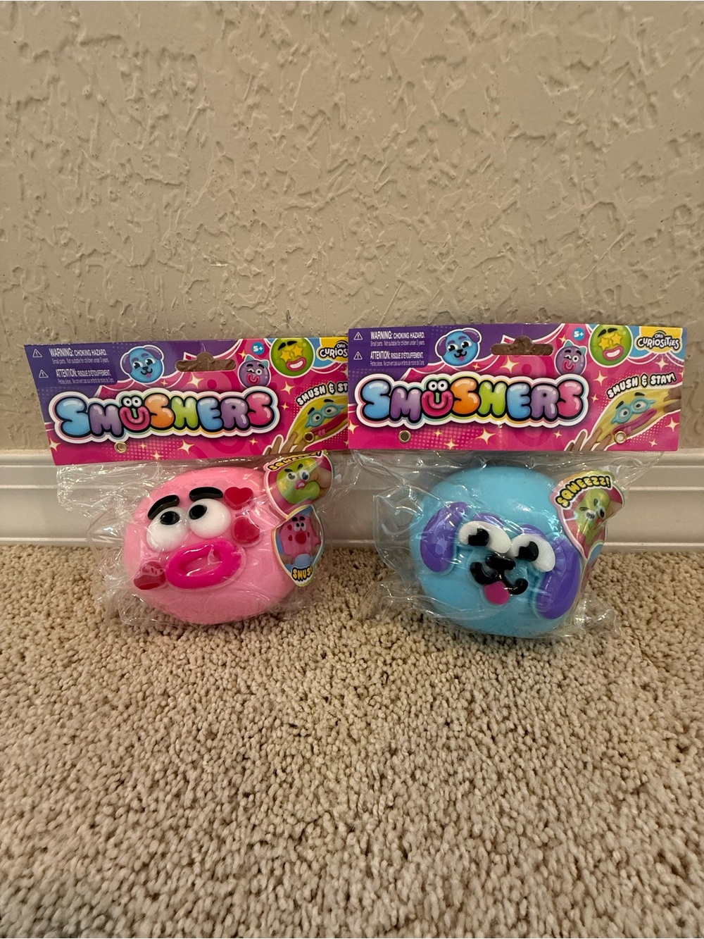 Smushers Kids Squishy Toy - Pink & Blue